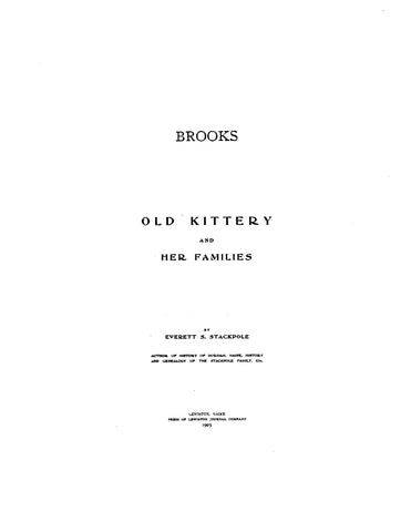 BROOKS: Extracted from Old Kittery, Maine, and her Families (Softcover)