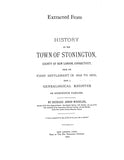 BURCH: Extracted from History of the Town of Stonington, Connecticut (Softcover)