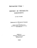 BURRELL: Extracted from History of Weymouth, Massachusetts (Softcover)