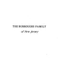 BURROUGHS: Extracted from Genealogy of Settlers of Trenton and Ewing, New Jersey (Softcover)
