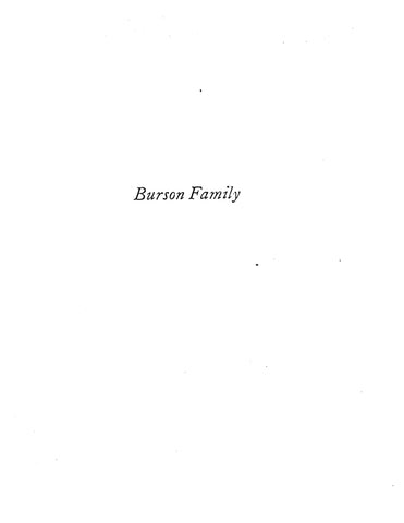 BURSON: Extracted from Early Friends Families of Upper Bucks County, Pennsylvania (Softcover)