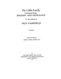 CABLE: Extracted from History and Genealogy of Families of Old Fairfield, Connecticut (Softcover)