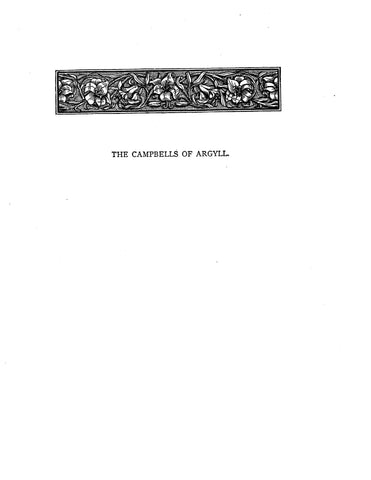 CAMPBELL: The Campbells of Argyll, Extracted from Great Historic Families of Scotland (Softcover)