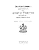 CHANDLER: Extracted from History of Woodstock, Connecticut (Softcover)