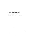 CHENEY: Extracted from History of the Town of Goffstown, New Hampshire (Softcover)