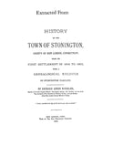 CHESEBROUGH: Extracted from History of the Town of Stonington, Connecticut (Softcover)