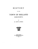 COLBURN: Extracted from History of the Town of Holland, Massachusetts (Softcover)