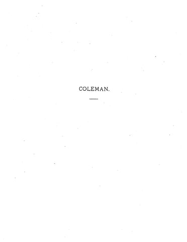 COLEMAN: Extracted from Genealogical Notes of Barnstable, Massachusetts Families (Softcover)