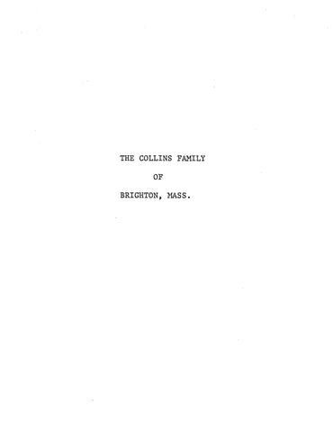 COLLINS: Extracted from Historical Brighton, Massachusetts (Softcover)