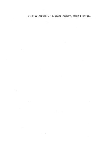 CORDER: William Corder of Barbour County, West Virginia (Softcover)