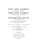 EABY: The Aby family of Peoria Co., IL, the Eaby family of Lancaster Co., PA 1924