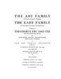 EABY: The Aby family of Peoria Co., IL, the Eaby family of Lancaster Co., PA 1924