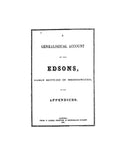 EDSON: Genealogical Account of the Edsons of Bridgewater 1864