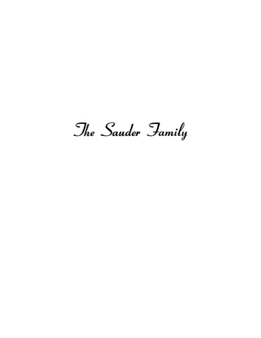 SAUDER: The Sauder Family 1973 (Softcover)