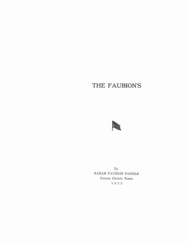 FAUBION: The Faubions 1922
