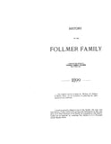 FOLLMER: History of the Follmer family 1899