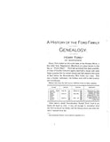 FORD: Genealogy of the Ford family 1890