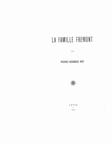 FREMONT: La famille Fremont 1902