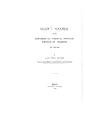 FRENCH: County records of the surnames Francus, Franceis, French in England, A.D. 1100-1350