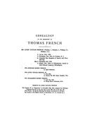 FRENCH: Genealogy of the Descendants of Thomas French, Volume II