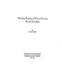 GEE Family of Union County, South Carolina