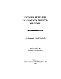 GOODYKOONTZ : Extracted from GRAYSON COUNTY PIONEER SETTLERS. By Benjamin Floyd Nuckolls 1914, 1982