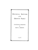 GRIFFITH: HISTORICAL SKETCHES OF THE GRIFFITH FAMILY 1926