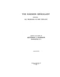 HARMON Genealogy, comprising all branches in New England. 1920