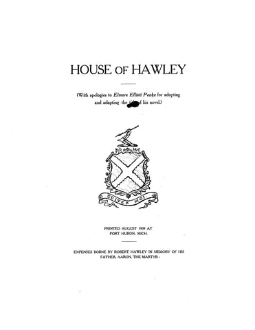 HAWLEY: House of Hawley 1909