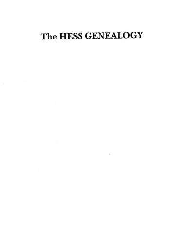 HESS Genealogy