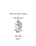 WELCH and Allied Families 1932