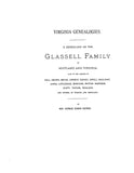HOLLADAY : Extracted from Genealogies of the Glassell Family of Scotland and Virginia. (Softcover) 1891