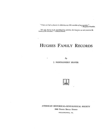 HUGHES Family records ND
