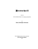 HUNNEWELL: Chiefly Six Generations in Massachusetts 1900