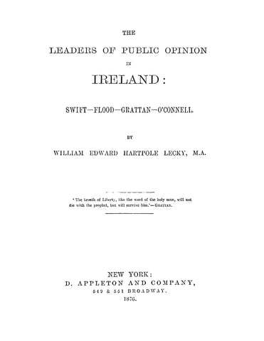 SMITH-FLOOD-GRATTAN-O'CONNELL: Leaders of Public Opinion in Ireland