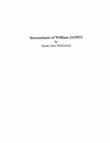 JAMES: Descendants of William James 1997