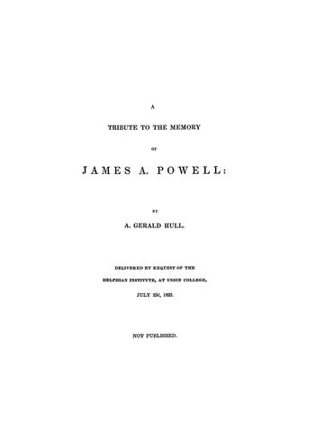 POWELL: A Tribute to the Memory of James A Powell (Softcover)