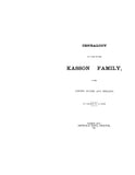 KASSON: Genealogy of the Kasson family in the United States and Ireland 1822