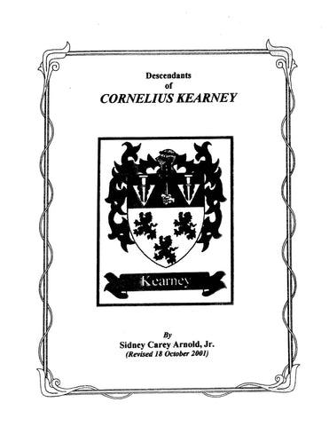 KEARNEY: Descendants of Cornelius Kearney 2001