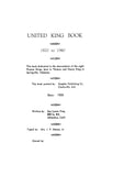 KING: United King [family] book, 1820-1960 [descendants of Thomas King of South Carolina] 1960