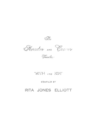 HERNDON-CONNOR: The Herndon and Connor Families "Kith and Kin" (Softcover)