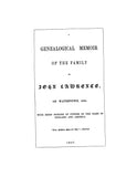 LAWRENCE: Genealogical memoir of the family of John Lawrence of Watertown, 1636. 1847