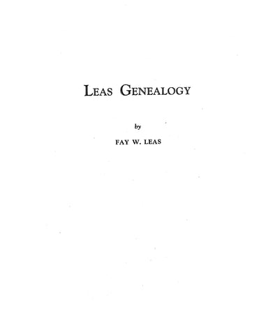 LEAS Genealogy 1930