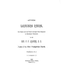 LEAVENS The Leavens Name, its origin and its track through New England to Northern Vermont 1889