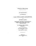 LEIGHTON: Genealogy An Account of the descendants of Capt. William Leighton of Kittery, Maine; with collateral notes related to other families of York Co. & its vicinity