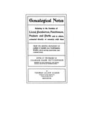 LLOYD: Genealogical notes relating to the families of Lloyd, Pemberton, Hutchinson, Hudson & Parke 1898