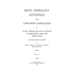 MACK Genealogy; descendants of John Mack of Lyme, CT, with appendix