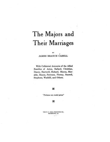 MAJOR: The Majors and Their Marriages 1915