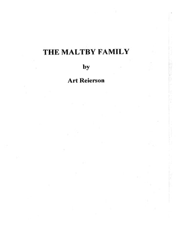 MALTBY Family of Massachusetts 1998