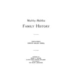 MALTBY - MALTBIE Family history 1916
